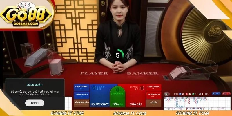 Bắt đầu ván Baccarat online